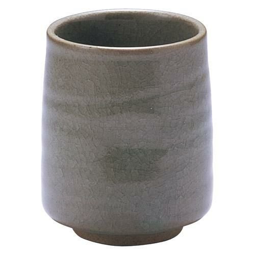 湯呑み 【ヒワ青地貫入 長湯呑】 高さ85mm×直径:62/業務用食器