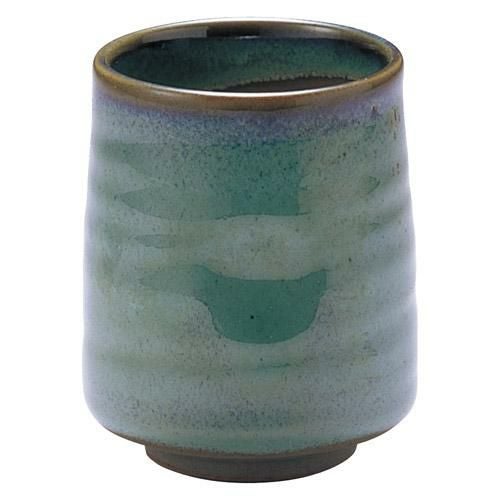 湯呑み 均窯緑ペコ 小湯呑/業務用食器