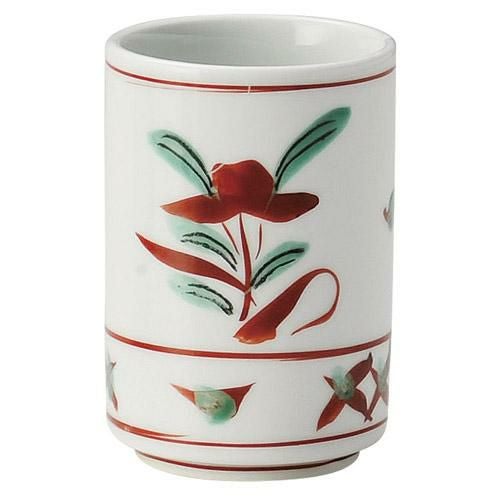 湯呑み 吉兆赤絵 長湯呑