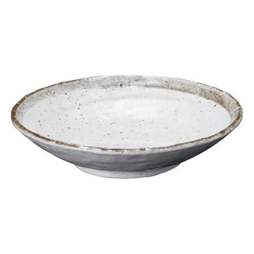 盛皿 粉引ライン 手びねり8.0深盛皿 高さ55mm×直径:240食器