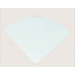 ＳＷ テーブルナンバースタンド用プレート 扇型 白色波無・無地