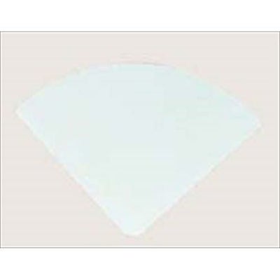 ＳＷ テーブルナンバースタンド用プレート 扇型 白色波無・無地