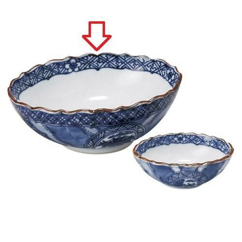 向付 染付祥瑞 小判向付