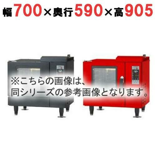 CSI3A-G5 【コメットカトウ】ガススチームコンベクションオーブン ホテルパン5枚仕様 (ブラック/レッド) 1入 幅700×奥行590×高さ905mm (50/60Hz) 都市ガス/LPガス