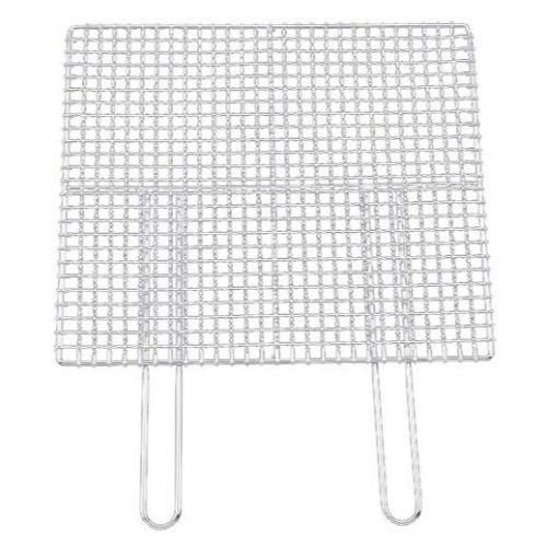 EBM ダブルハンドル 焼アミ クロームメッキ 50cm