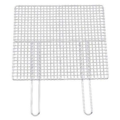 EBM ダブルハンドル 焼アミ クロームメッキ 50cm