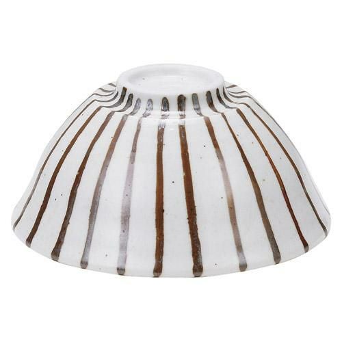 飯椀 麦わら手 反六平飯碗