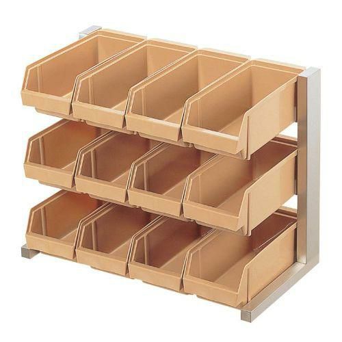 スペース オーガナイザー 3段4列(12ヶ入) コーヒーベージュ【カトラリーボックス】【カトラリーケース】