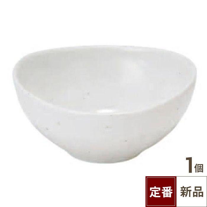 小鉢 【雪粉引 楕円3.5鉢】 高さ50mm×(手付・はみ出し部分含む)サイズ:108・直径:105【グループB】【プロ用】