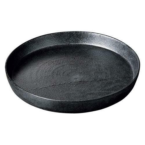 大皿 黒銀彩 切立25cm大皿