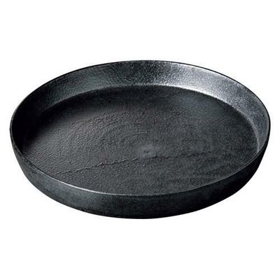 大皿 【黒銀彩 切立25cm大皿】 高さ32mm×直径:250【グループB】【プロ用】