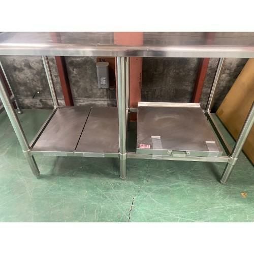 中古】炊飯台 台車付き 幅1200×奥行600×高さ800 【送料別途見積
