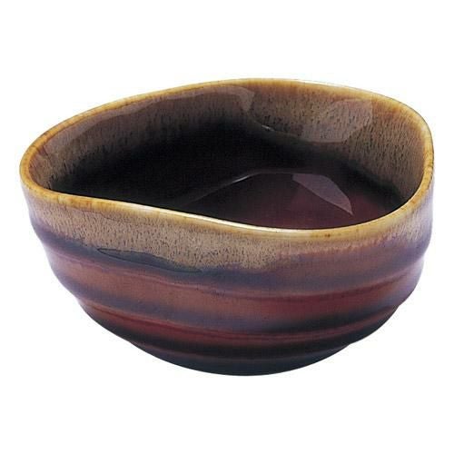 小鉢 アメ天目 三角六平小鉢/業務用食器