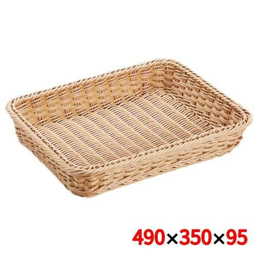 抗菌樹脂 角バスケット 49型 ナチュラル