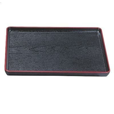 【まとめ買い商品】 ABS 大寿木目盆SL 黒天朱 尺4/10入/業務用/新品