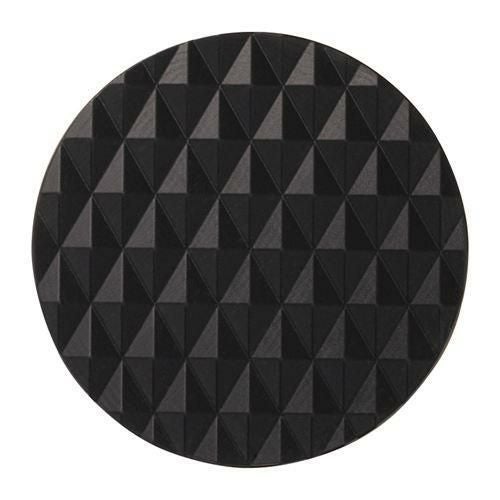 シリコンコースター(10枚入り)ダイヤカットコースター 丸型 BLACK