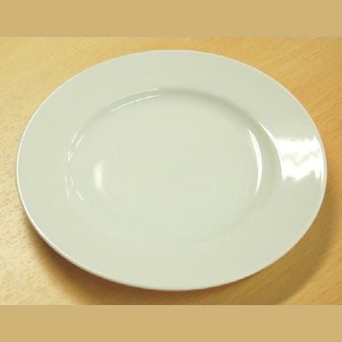 【飲食店定番】TB 白 リム皿 8吋（21.0cm）/20入食器//小物送料対象商品