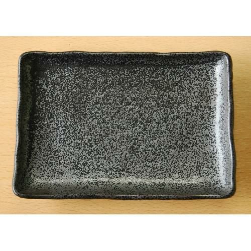 【飲食店定番】TB 6.0角皿 いぶし黒（18.0cm） 15入