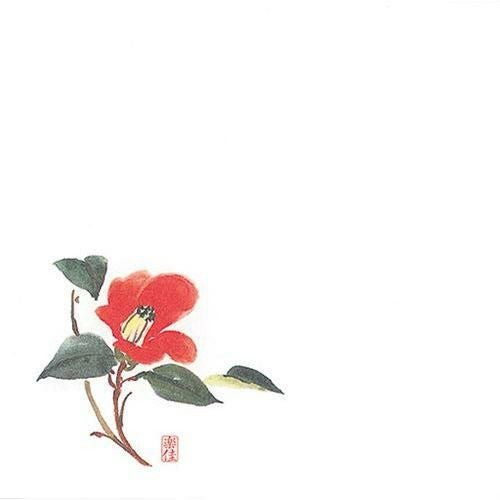 耐油懐敷 18角 椿(100枚入) 縦18×横18(cm)