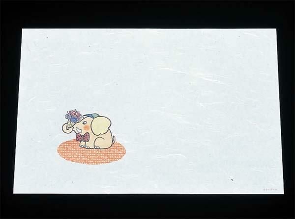 尺三 懐石まっと 抗菌遠赤和紙(100枚入)WO-03 ぞうさん