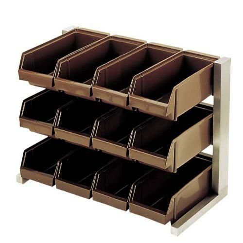 スペース オーガナイザー 3段4列(12ヶ入) ダークブラウン【カトラリーボックス】【カトラリーケース】