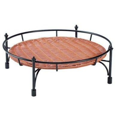 樹脂バスケットシリーズ[プリート] 積み重ねスタンド 丸 DS514 高 ブラウン 【送料無料】