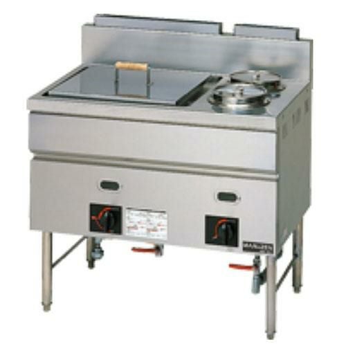 【マルゼン】ガスウォーマーテーブル ゆがき槽付 MGS-096CX 幅900×奥行600×高さ800mm