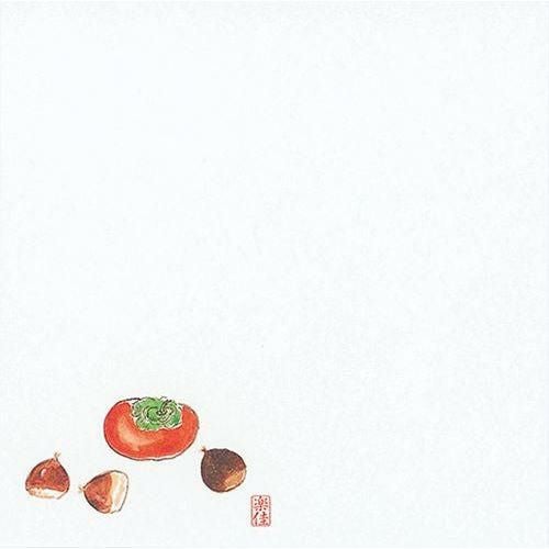 耐油懐敷 18角 柿と栗(100枚入) 縦18×横18(cm)