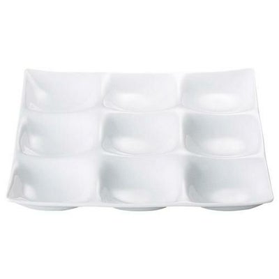 皿 【コワケ 9ツ仕切皿】 幅257mm×奥行257mm×高さ30mm【グループB】【プロ用】