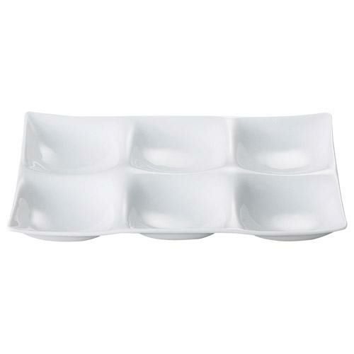 皿 【コワケ 6ツ仕切皿】 幅257mm×奥行170mm×高さ26mm【グループB】【プロ用】