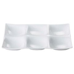 皿 【コワケ 6ツ仕切皿】 幅257mm×奥行170mm×高さ26mm【グループB】【プロ用】