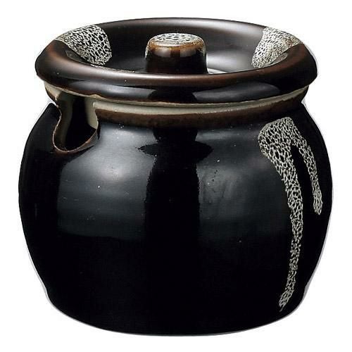 かめ 天目白流し 口切1号カメ/業務用食器