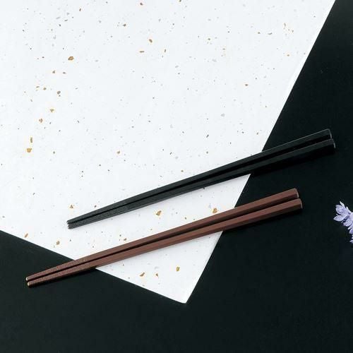SPS箸 六角先四角 茶 22.5cm(1000膳入)