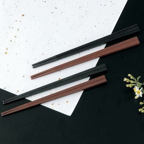 SPS箸 エンボス 四角 黒 21cm(100膳入)