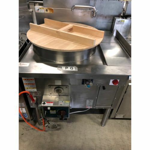 ☆中古品 そば釜 ラーメン釜 ゆで釜 都市ガス 横650ｘ奥670（突起含む760）ｘ800（1000）（1260）ｍｍ 動作問題なし☆ 業界最長1年保証】【中古】そば釜 タニコー TGK-1 幅900×奥行1150×高さ