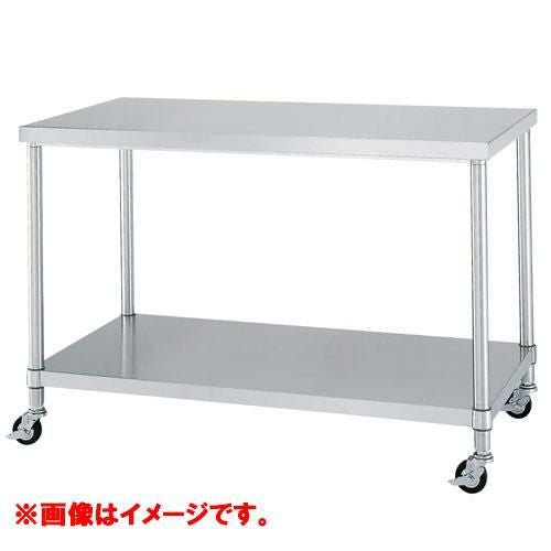 型式：WBC-12090-U75【シンコー】ベタ棚仕様 キャスター付作業台 キャスター径:75φ 奥行：900mm 【組立式】