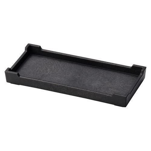 カスター盆 ブラック 10.5×23