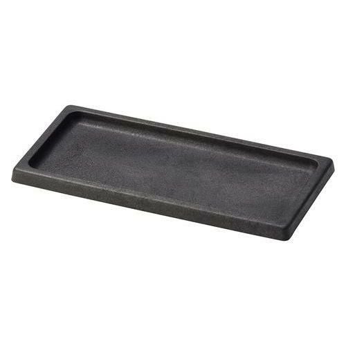 カスター盆 ブラック 11.5×24