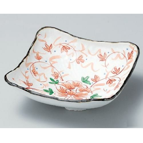 盛鉢 牡丹唐草尺角鉢