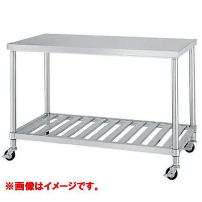 【シンコー】【受注生産品】キャスター付・スノコ棚仕様　キャスター付き作業台　奥行：600mm　型式：WSNC-15060-U100