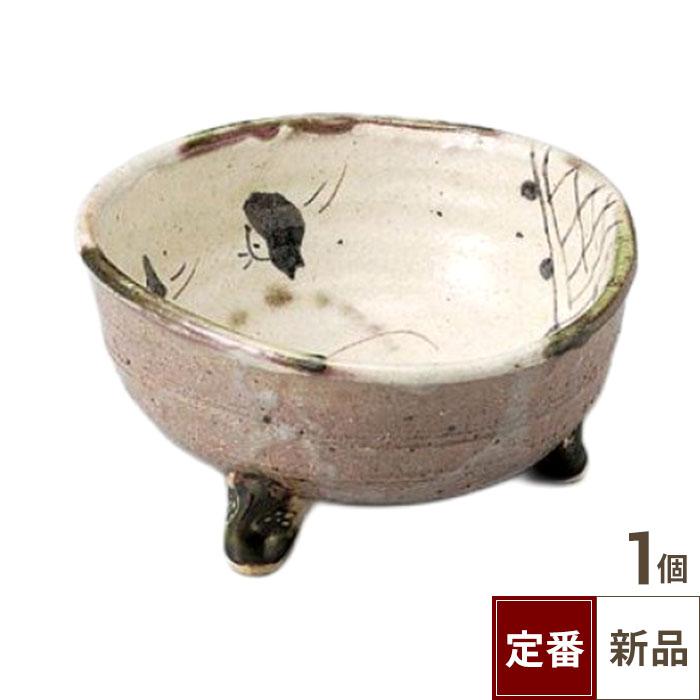 手造 古代織部三つ足盛鉢