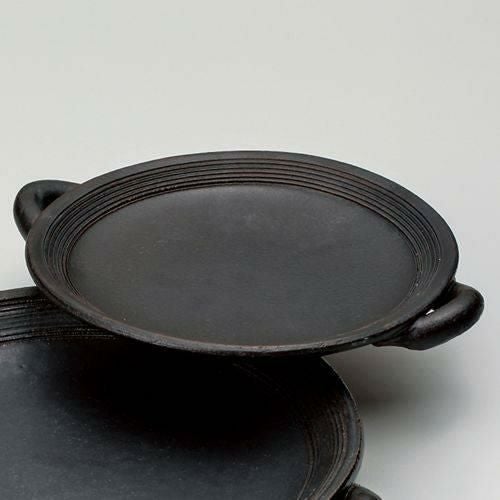 黒陶櫛目6号陶板 22.5×φ18.5×3.5cm 388-269