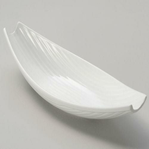 白釉舟型向付 25.3×10×7.3cm 043-059