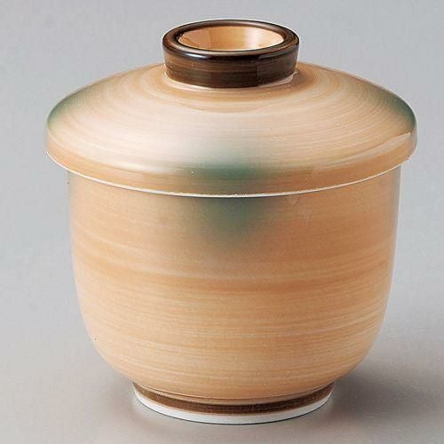 オレンジ巻グリン吹京型むし碗 φ7.6×8.5cm 113-079