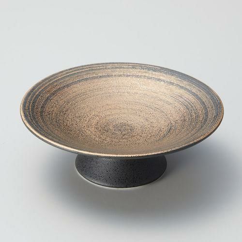 金渦黒丸高台向付 φ16.5×5.7cm 026-219