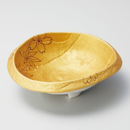 金彩春秋向付 17.8×16×5.5cm 035-169