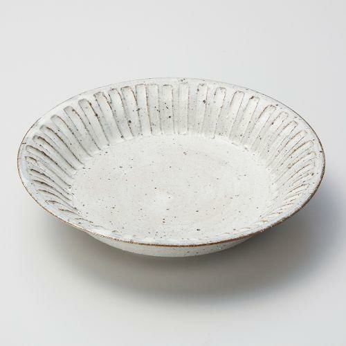 粉引けずり前菜皿 φ18.5×3.8cm 038-139