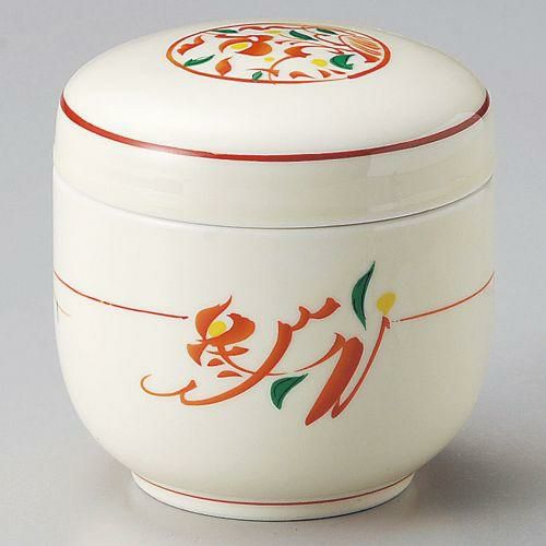 赤絵みのり夏目むし碗 φ7.8×7.8cm 113-049