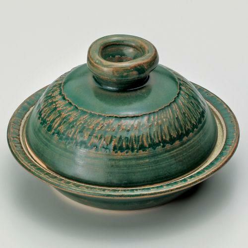 織部(手造り)5号陶板 φ16.5×9.5cm(身3.5cm) 387-019