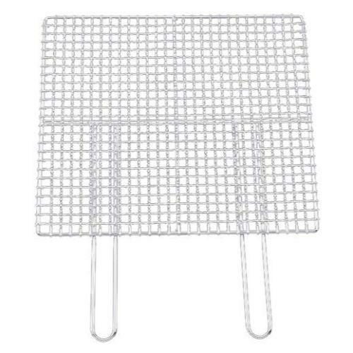 EBM ダブルハンドル 焼アミ クロームメッキ 45cm